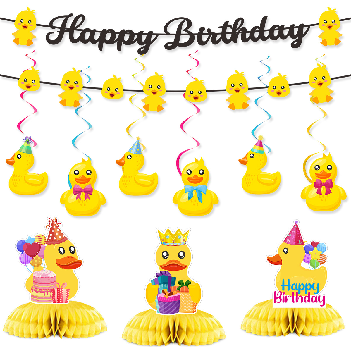 Cute Swim Duck Theme Happy Bir - Baby Products For Summer 评论和价格