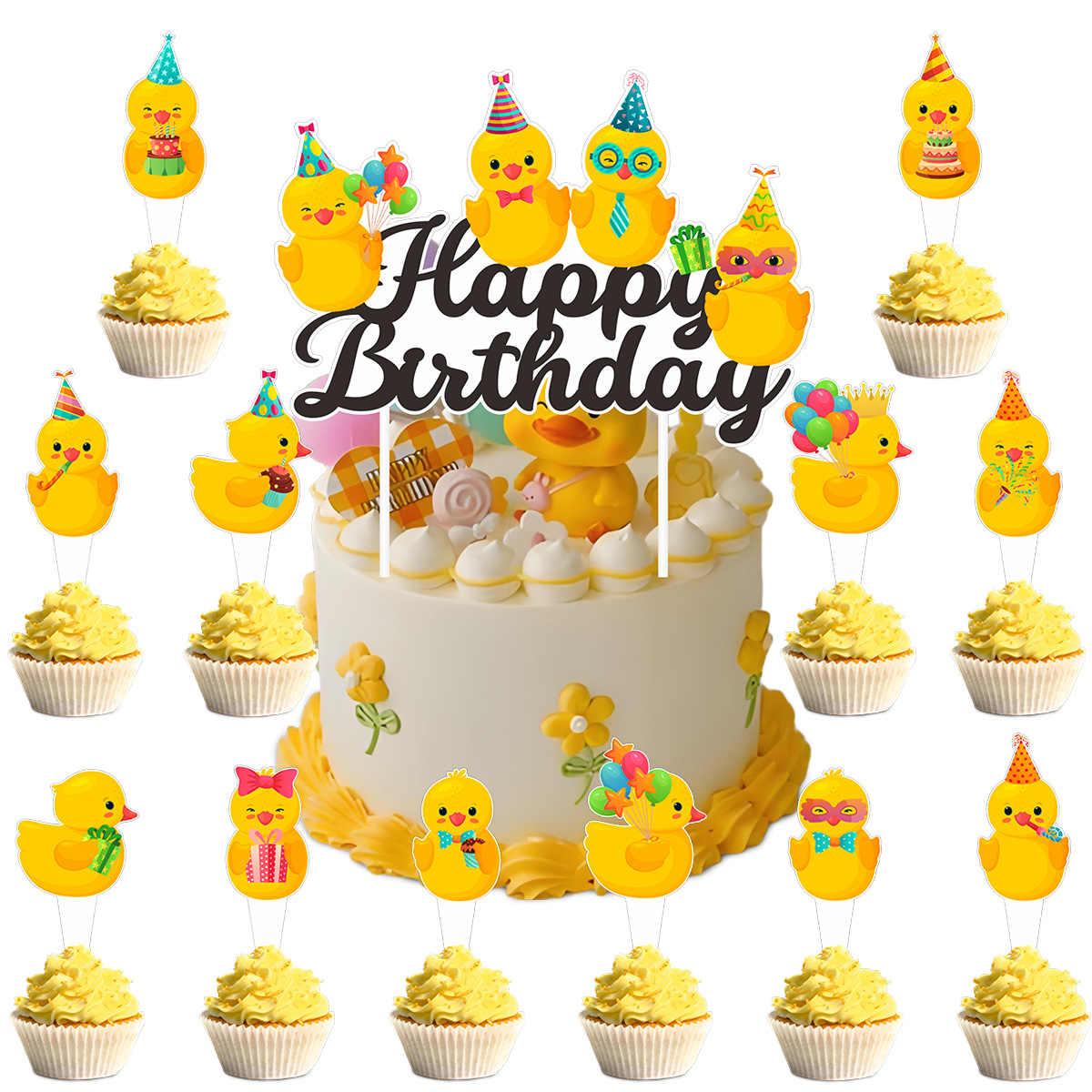 Cute Swim Duck Theme Happy Bir - Baby Products For Summer 评论和价格