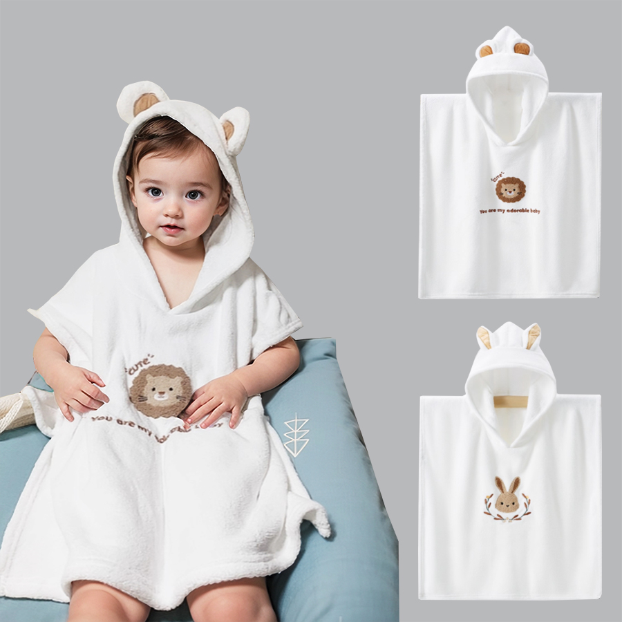 Baby Hooded Bathrobe Kids Bath - Baby Products For Summer 评论和价格