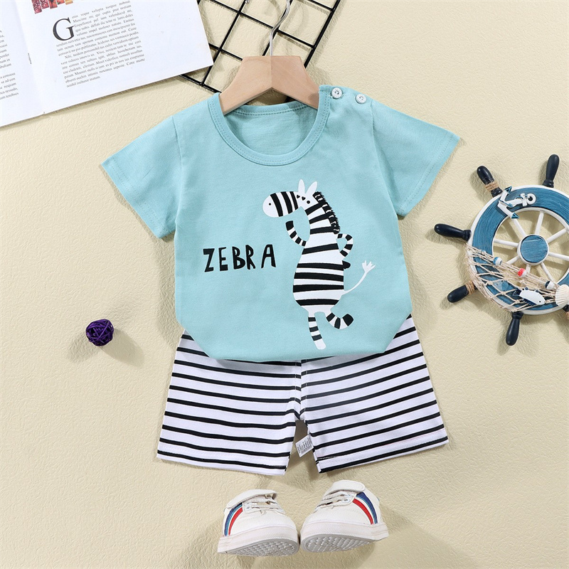 Cotton Tees+Shorts 2-piece Tra - Baby Products For Summer 评论和价格