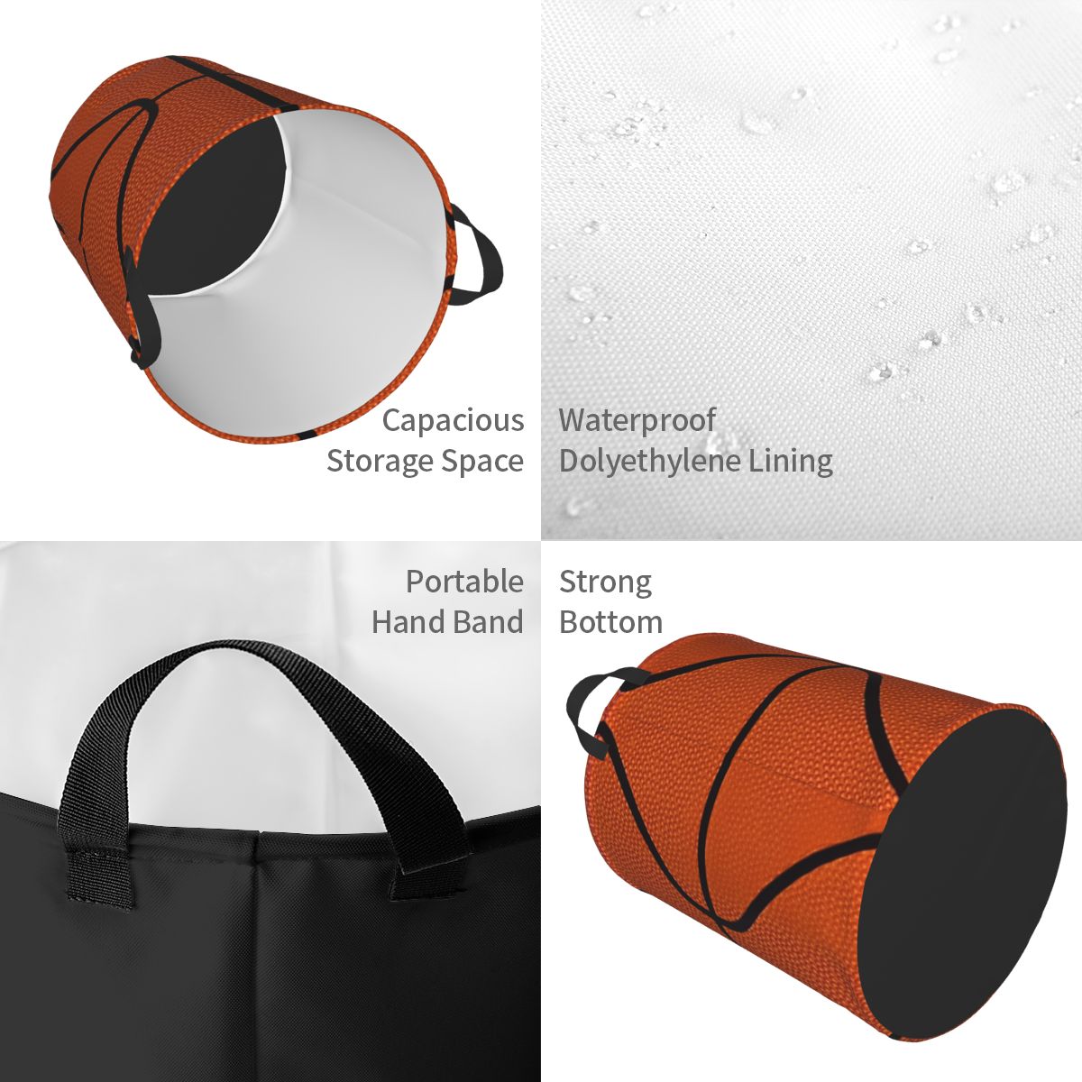 Custom Basketball Dots Round L - Baby Products Hamper 评论和价格